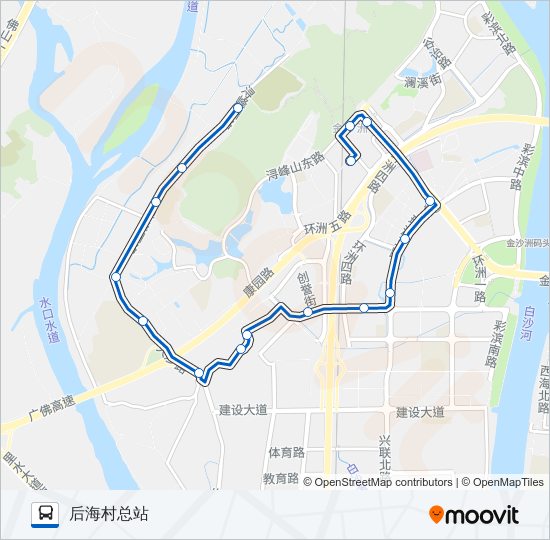 公交广790路的线路图
