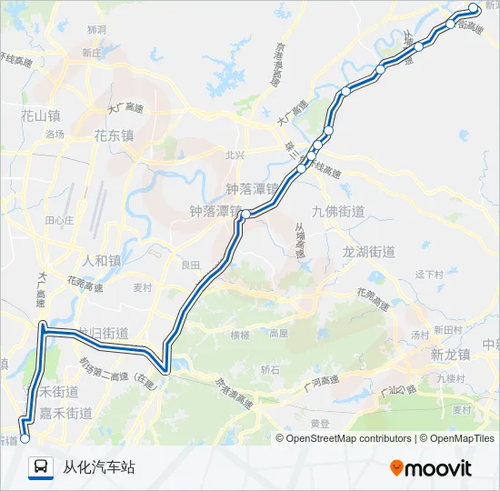 广从12路 Bus Line Map