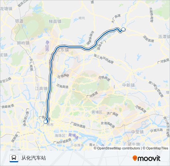 公交广从1快路的线路图