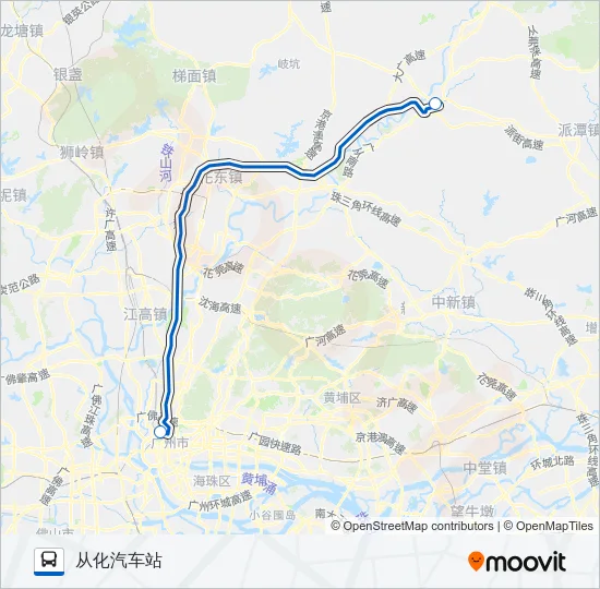 公交广从1快路的线路图