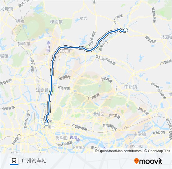 广从1路快 Bus Line Map