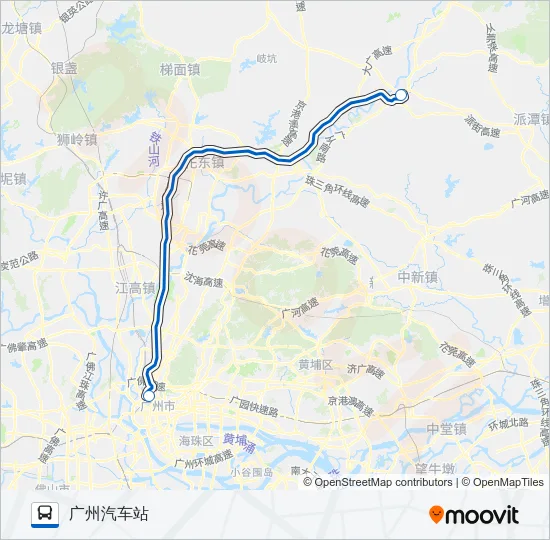 公交广从1快路的线路图