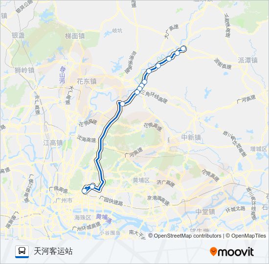 广从4路快 Bus Line Map