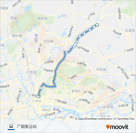 广从8路快 Bus Line Map