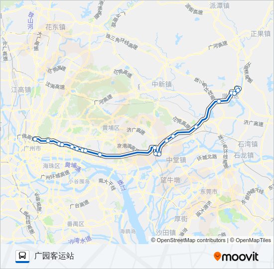 公交广增11路的线路图
