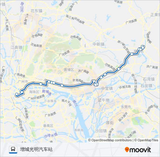 公交广增12路的线路图