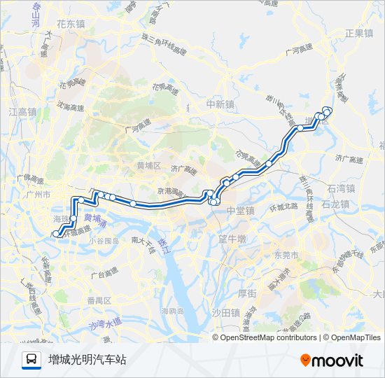 公交广增13路的线路图