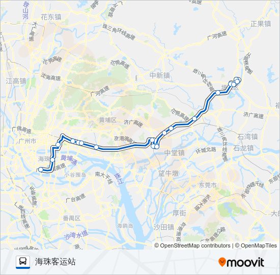 公交广增13路的线路图