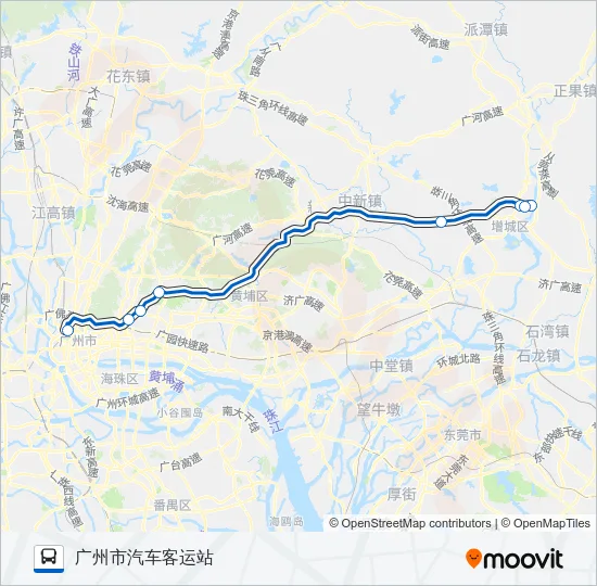 广增1路快 Bus Line Map