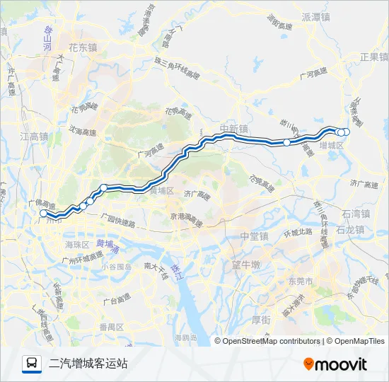 广增1路快 Bus Line Map