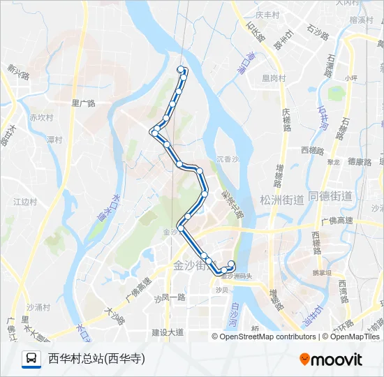 广夜91路 Bus Line Map