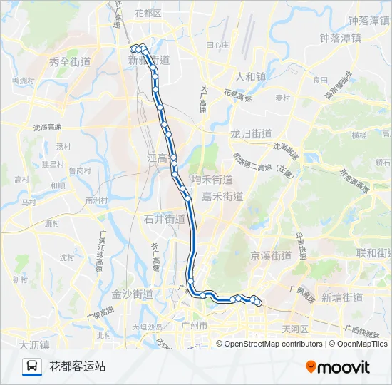 广花东站线 Bus Line Map