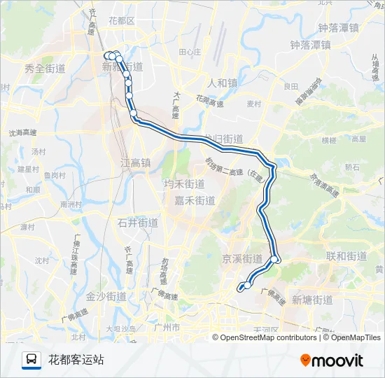 公交广花天河路的线路图