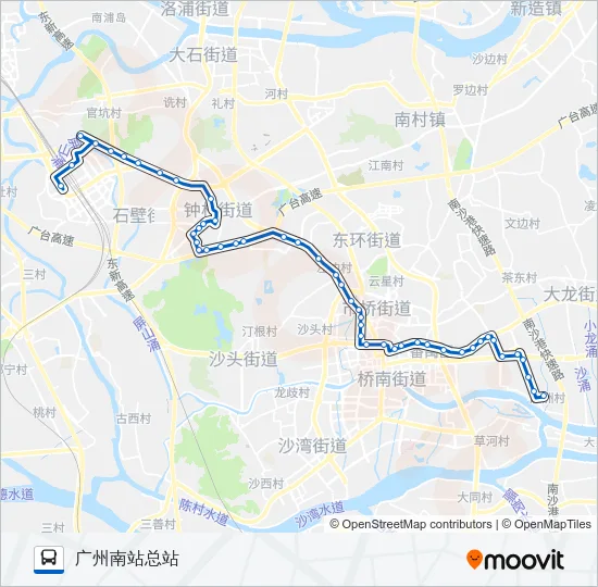 番100路 Bus Line Map