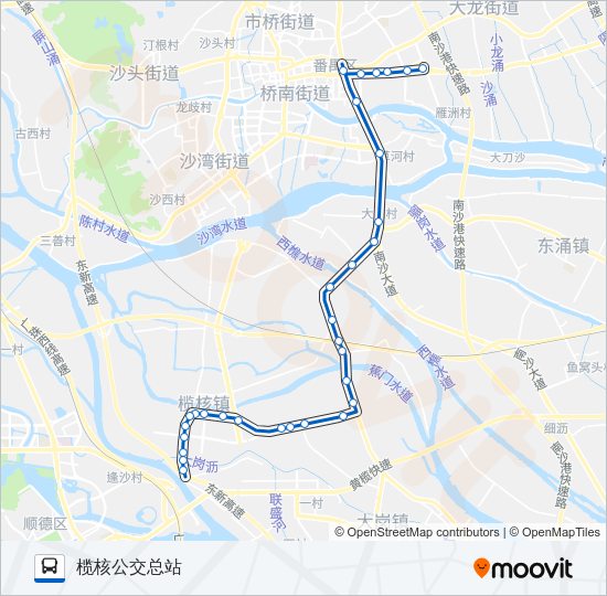 公交番103路的线路图