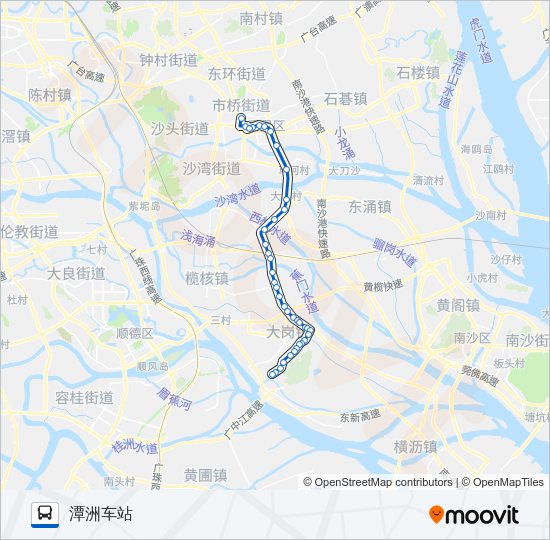 公交番105路的线路图
