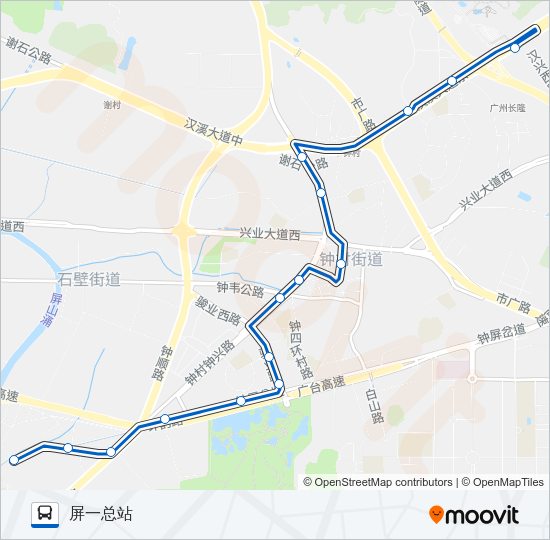 公交番109路的线路图