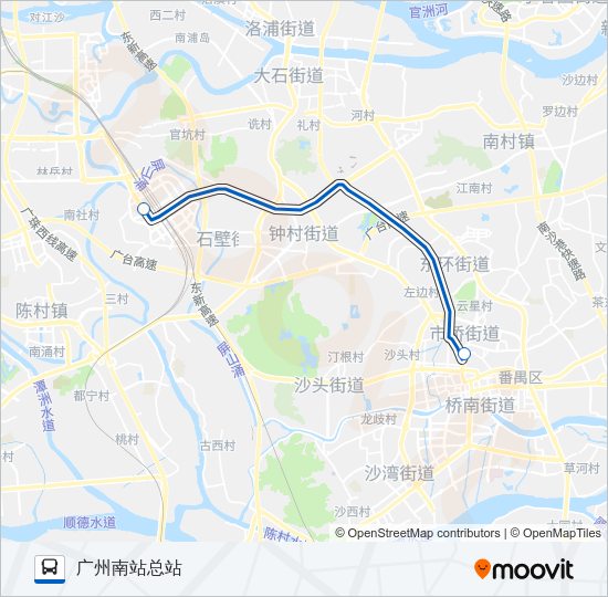 公交番110路的线路图