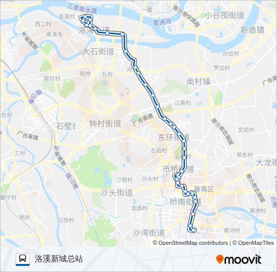 公交番146路的线路图