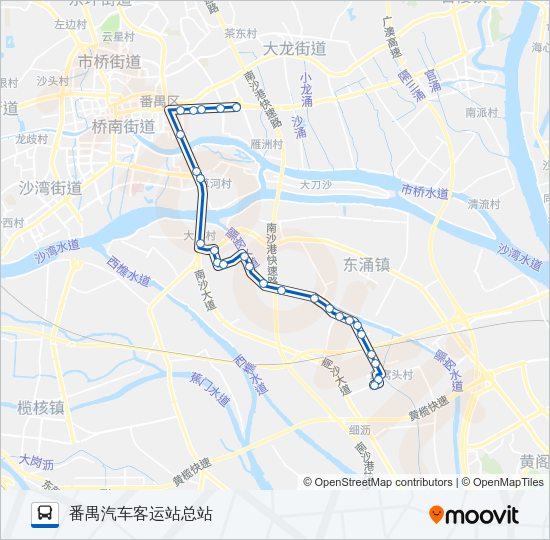 公交番151路的线路图