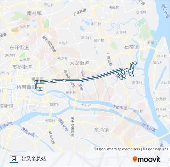 公交番162路的线路图