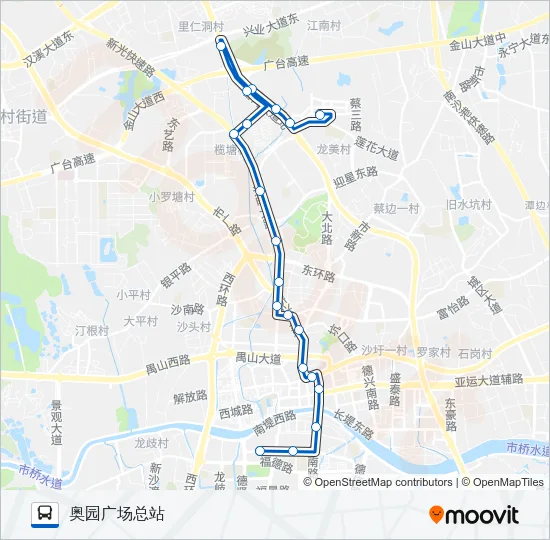 番165路 Bus Line Map