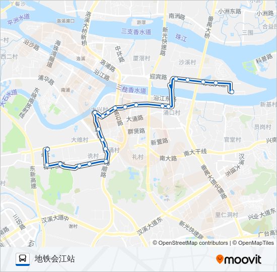 公交番182路的线路图