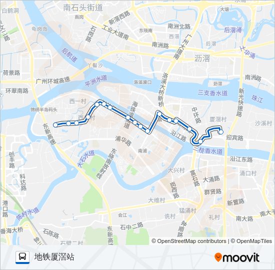 公交番183路的线路图