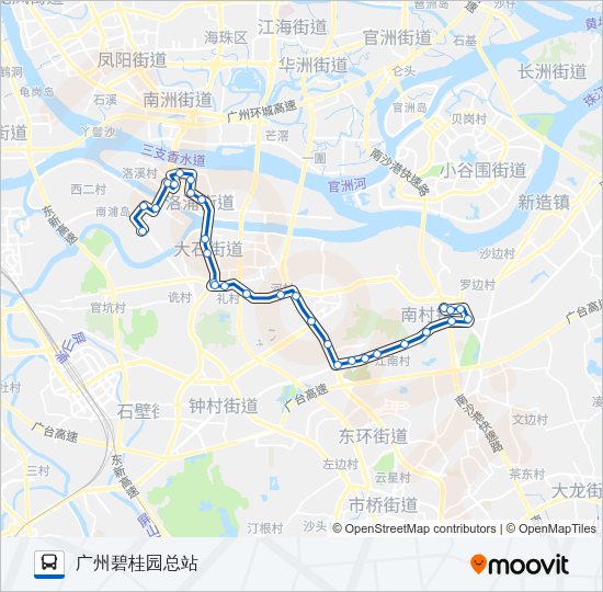 公交番186路的线路图