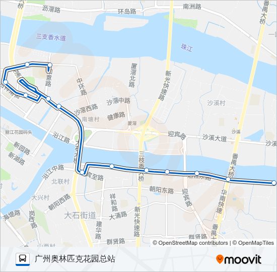 公交番188路的线路图