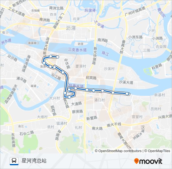 公交番188路的线路图