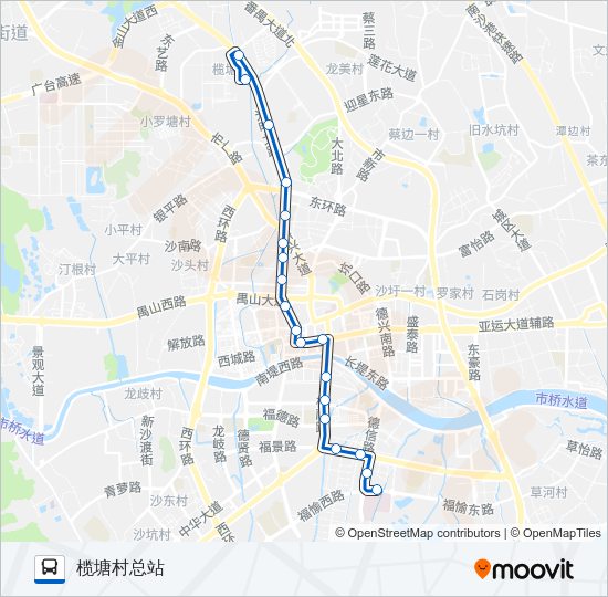 公交番20B路的线路图