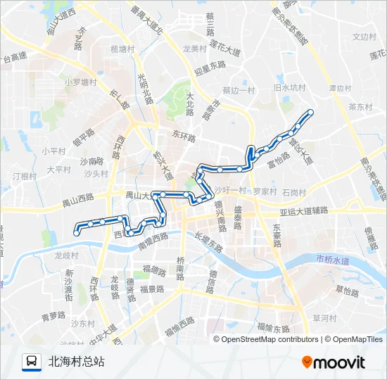番22B路 Bus Line Map