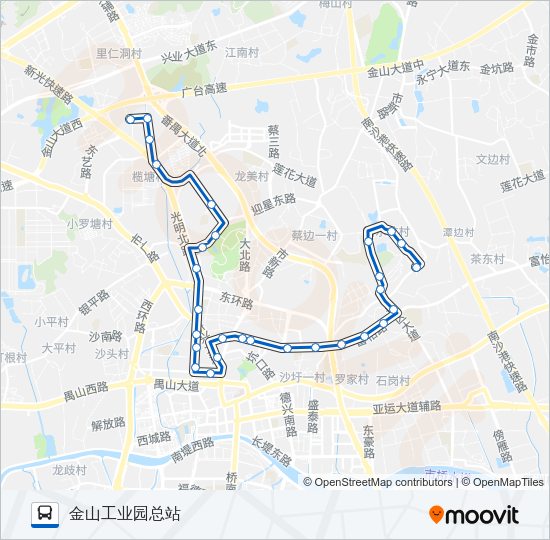 公交番23B路的线路图