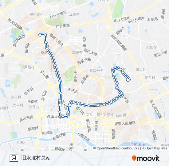 公交番23B路的线路图