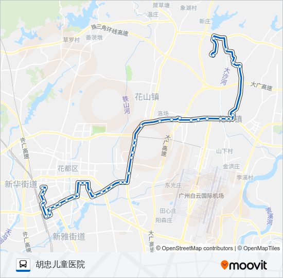 公交花16B路的线路图