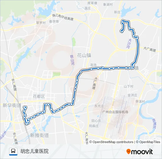 花16B路 Bus Line Map