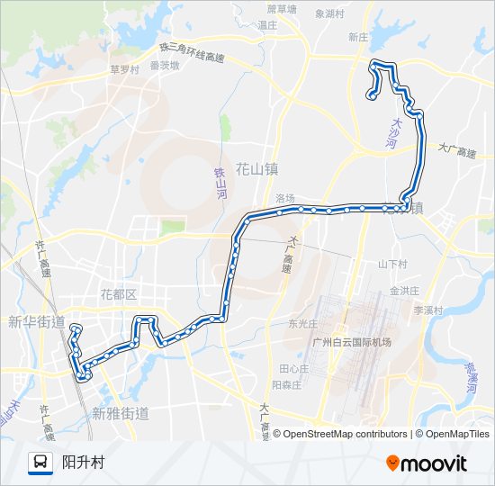 公交花16B路的线路图