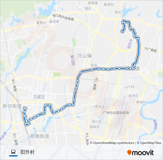 花16B路 Bus Line Map