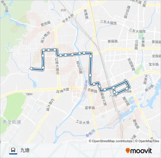 花9路空调 Bus Line Map