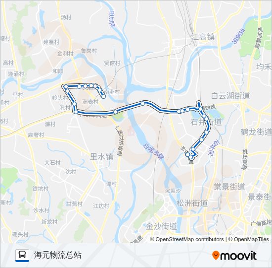 公交里04B路的线路图