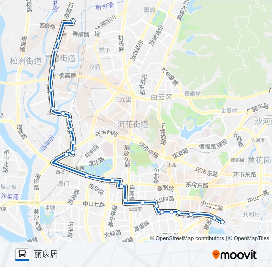 公交215长线路的线路图