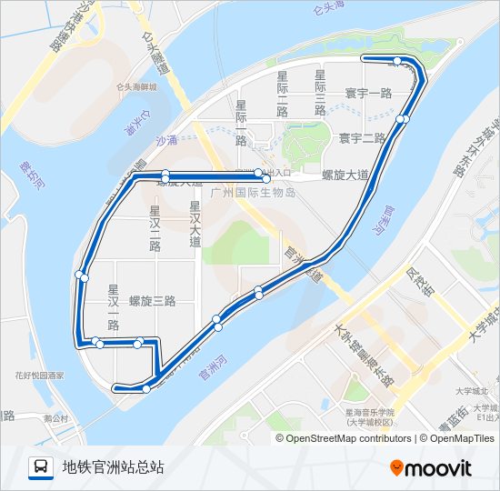 公交353环线路的线路图