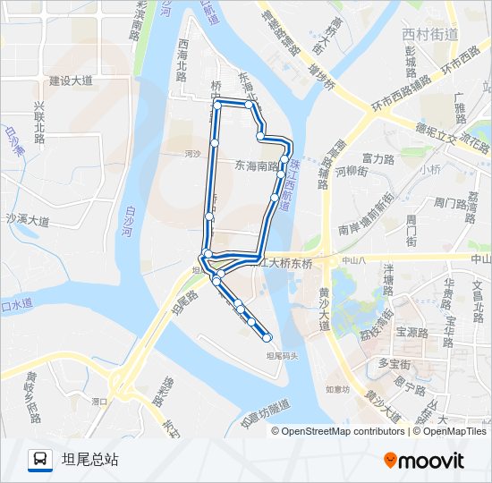 公交416环线路的线路图