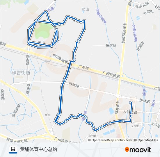 公交432环线路的线路图
