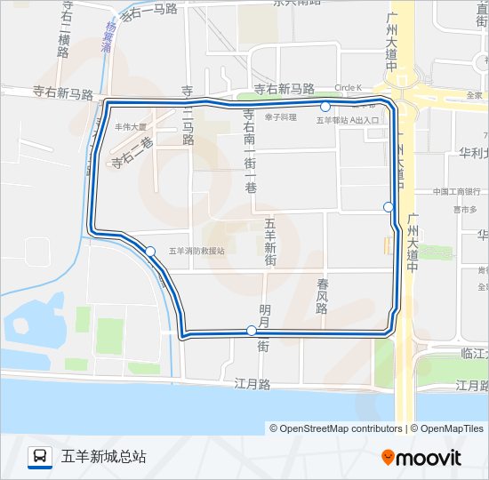 公交781环线路的线路图