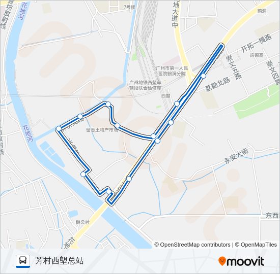 公交787环线路的线路图