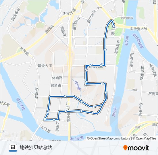 公交789环线路的线路图