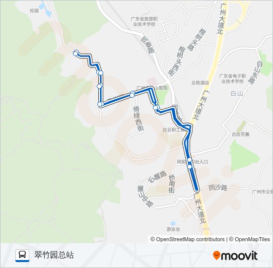 公交923环线路的线路图