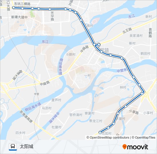 公交东莞615路的线路图